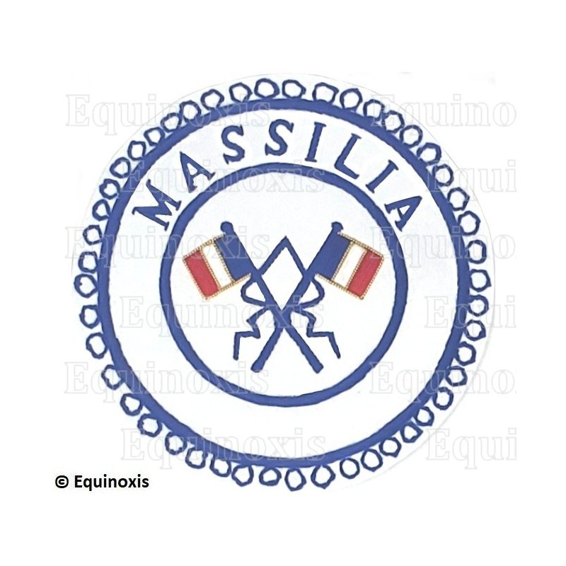 Badge / Macaron GLNF – Petite tenue provinciale – Passé Grand Porte-Etendard – Massilia – Brodé main