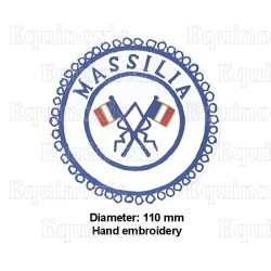 Badge / Macaron GLNF – Petite tenue provinciale – Passé Grand Porte-Etendard – Massilia – Brodé main