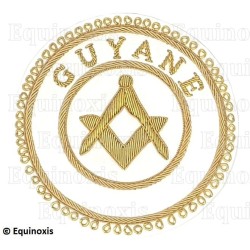 Badge / Macaron GLNF – Grande tenue provinciale – Assistant Grand Maître – Guyane – Brodé main