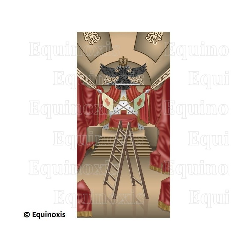 Tapis de Loge maçonnique – REAA – 30ème degré – 100 cm x 50 cm