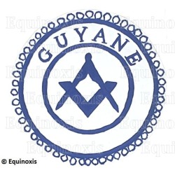 Badge / Macaron GLNF – Petite tenue provinciale – Assistant Grand Maître – Guyane – Brodé main