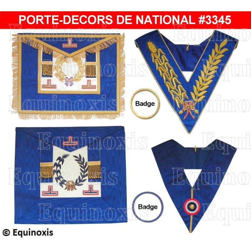 Ensemble GLNF complet avec porte-décors national – Petite tenue + Grande tenue nationales – Brodées main