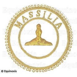 Badge / Macaron GLNF – Grande tenue provinciale – Premier Grand Surveillant – Massilia – Brodé main