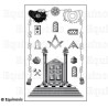 Tapis de Loge maçonnique – REAA – Compagnon – GODF – 100 cm x 50 cm