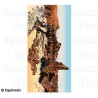 Tapis de Loge maçonnique – Rite Français – 1er Ordre – Le Fugitif colorisé – 100 cm x 50 cm