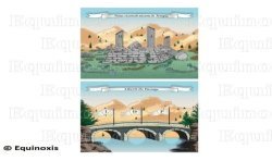 Tapis de Loge maçonnique – Rite Français – 3ème Ordre – Nous reconstruisons le Temple / LDP – 100 cm x 50 cm