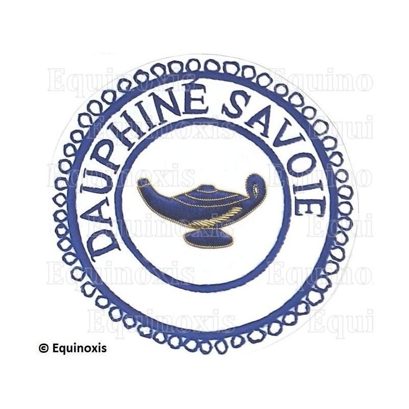 Badge / Macaron GLNF – Petite tenue provinciale – Grand Précepteur – Dauphiné Savoie – Brodé main
