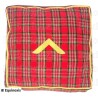 Coussin maçonnique – Rite Standard d'Ecosse – Housse tartan – Equerre brodée machine
