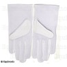 Gants maçonniques blancs pur coton avec picots – Taille S