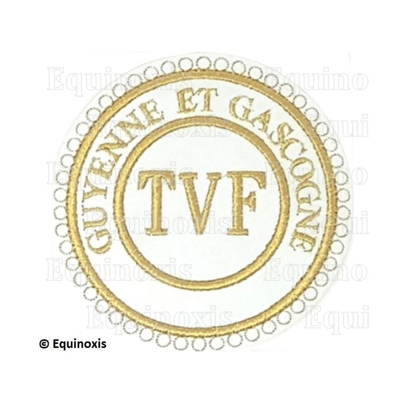 Badge / Macaron GLNF – Grande tenue provinciale – TVF – Guyenne et Gascogne – Brodé machine