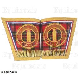 Gantelets Rite Standard d'Ecosse (RSE) – Deuxième Surveillant – Brodés machine