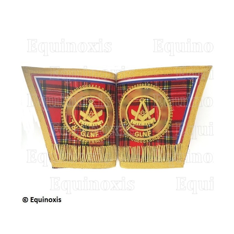 Gantelets Rite Standard d'Ecosse (RSE) – Vénérable Maître – Brodés machine