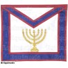 Tablier maçonnique en faux cuir – REAA – 23ème degré – Chef du Tabernacle – Brodé machine