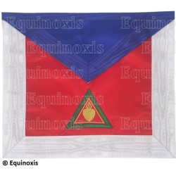 Tablier maçonnique en satin – REAA – 26ème degré – Prince de Mercy / Ecossais Trinitaire – Brodé machine – 2