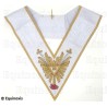 Sautoir maçonnique moiré – REAA – 33ème degré – Grande Gloire et Rose rouge – Brodé main – 2