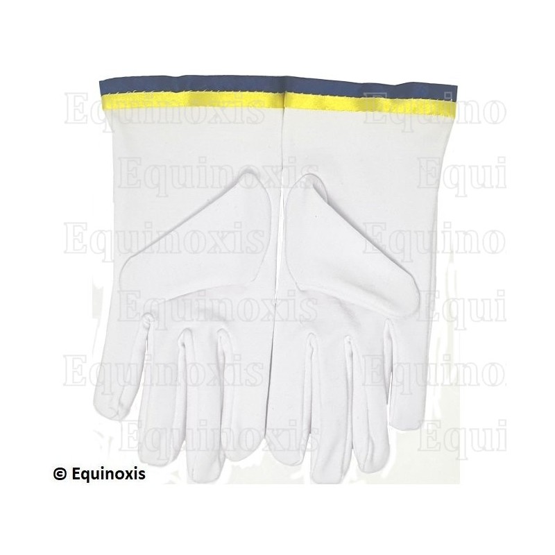Gants maçonniques coton – REAA – 20ème degré – Taille XXXL