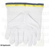 Gants maçonniques coton – REAA – 20ème degré – Taille XXXL