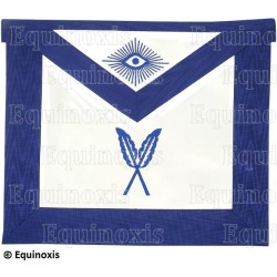 Tablier maçonnique en simili-cuir – Rite York – Secrétaire – Brodé machine