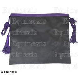 Tablier maçonnique en cuir – Rite York – Passé Vénérable Maître – Sextant + taus