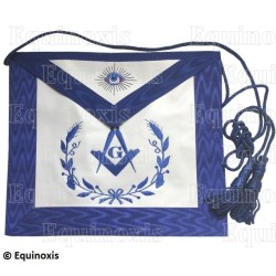 Tablier maçonnique en simili cuir – Rite York – Maître – Equerre et Compas + G