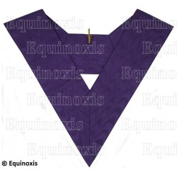 Sautoir maçonnique moiré – Rite York – Passé Maître Immédiat – Violet