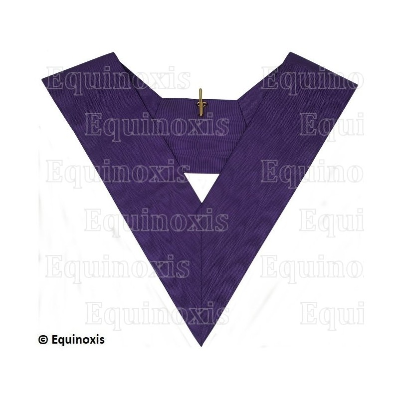 Sautoir maçonnique moiré – Rite York – Passé Maître Immédiat – Violet