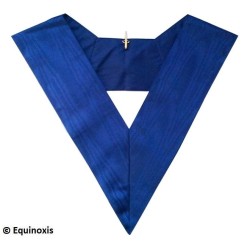 Sautoir maçonnique moiré – Rite York – Officier – Simple