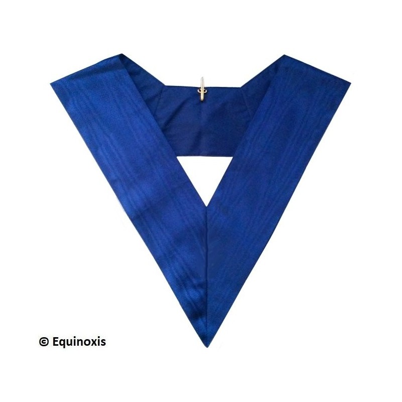 Sautoir maçonnique moiré – Rite York – Officier – Simple
