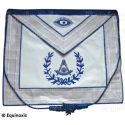 Tablier maçonnique en cuir – Rite York – Passé Vénérable Maître – 2
