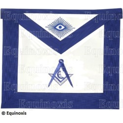 Tablier maçonnique en simili-cuir – Rite York – Deuxième Diacre – Brodé machine