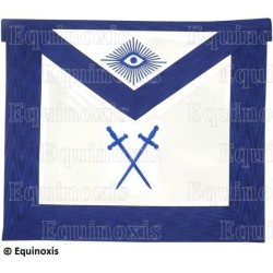 Tablier maçonnique en cuir – Rite York – Grade Intérieur – Brodé machine