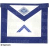 Tablier maçonnique en cuir – Rite York – Vénérable Maître 3 – Brodé machine