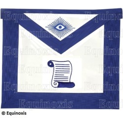 Tablier maçonnique en cuir – Rite York – Orateur – Brodé machine