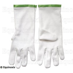 Gants maçonniques coton – RER – Maître Ecossais de Saint André (MESA) – Taille XXXL
