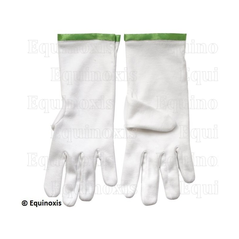 Gants maçonniques coton – RER – Maître Ecossais de Saint André (MESA) – Taille XXXL