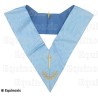 Sautoir maçonnique moiré – Rite Français Traditionnel – Couvreur – Dos bleu – Brodé machine