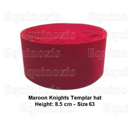 Toque maçonnique – Knights Templar (KT) – Toque du Temple – Taille 63