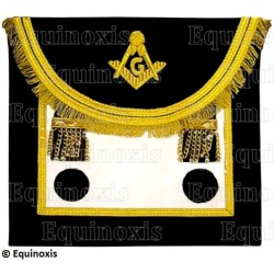 Tablier maçonnique en cuir – Rite Moderne d'Ecosse – Maître – Brodé main