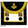 Tablier maçonnique en cuir – Rite Moderne d'Ecosse – Maître – Brodé main