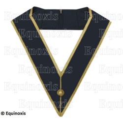 Sautoir maçonnique moiré – Rite Moderne d'Ecosse – Officier de Loge – Galon et bossoir dorés