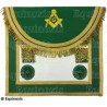 Tablier maçonnique en cuir – Rite Moderne d'Ecosse – Officier de Grande Loge – Brodé main