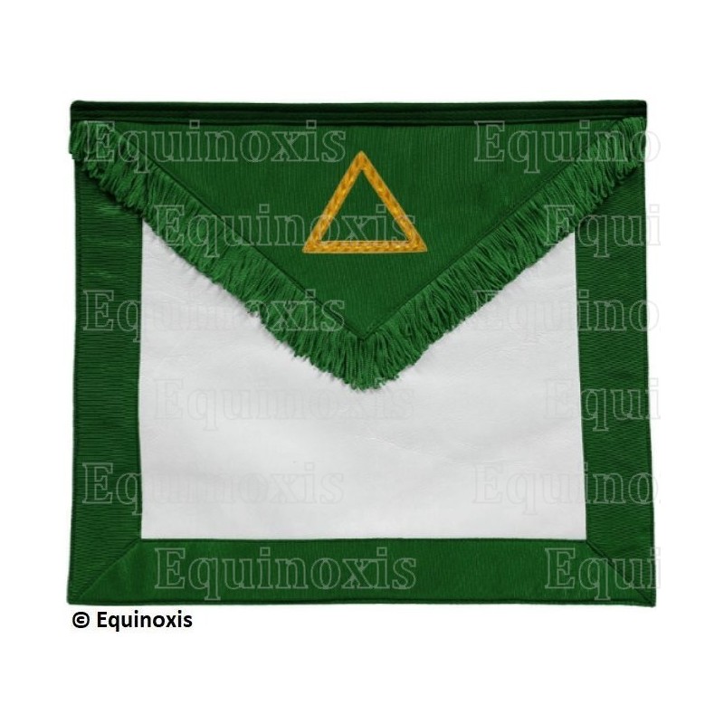 Tablier maçonnique en cuir – Rite Moderne d'Ecosse – Maître Ecossais – Brodé main