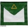 Tablier maçonnique en cuir – Rite Moderne d'Ecosse – Maître Ecossais – Brodé main