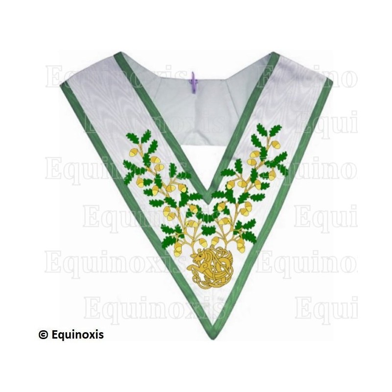 Sautoir maçonnique moiré – Rite Moderne d'Ecosse – Officier de Clan – Tanist – Brodé machine