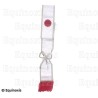 Echarpe maçonnique moirée – CBCS – Blanche avec ruban blanc – Cocarde rouge