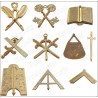 Bijoux maçonniques d'officiers – Set complet de 10 bijoux REAA