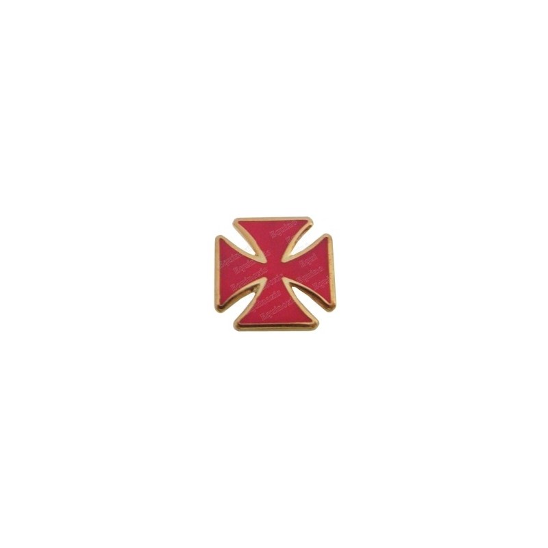 Pin's templier – Croix templière pattée émaillée rouge