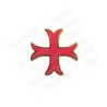 Pin's templier – Croix templière pattée rentrée émaillée rouge – GM
