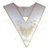 Sautoir maçonnique moiré – REAA – 33ème degré – Grande Gloire + glaives + étoiles – Brodé machine