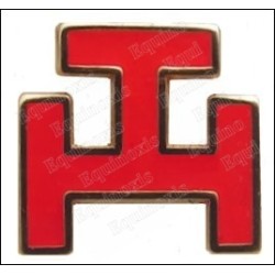 Pin's maçonnique – Arche Royale – Triple Tau – Emaillé rouge